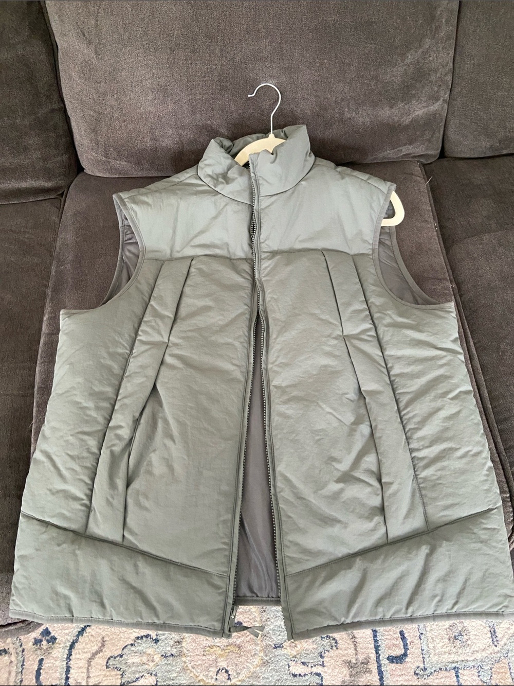 Banana Republic Sage Green Quilted Vest
